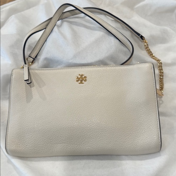 Tory Burch Cream Leather Shoulder Bag - Picture 1 of 4